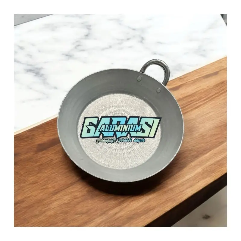 cobek / coet 19-20 cm bahan aluminium dengan pegangan + free ulekan Dapur Peralatan Kitchenware