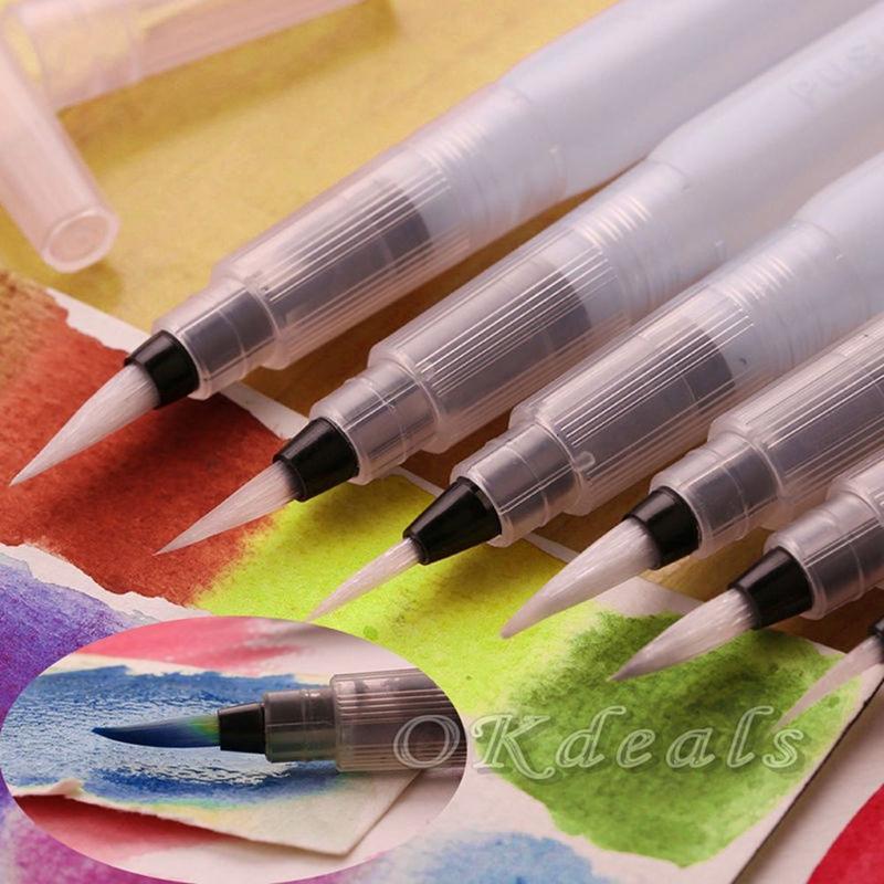Bộ Dụng Cụ Vẽ Nước, 3 Cái, Bút Mực Phi Công, Cọ Vẽ, Màu Nước 1