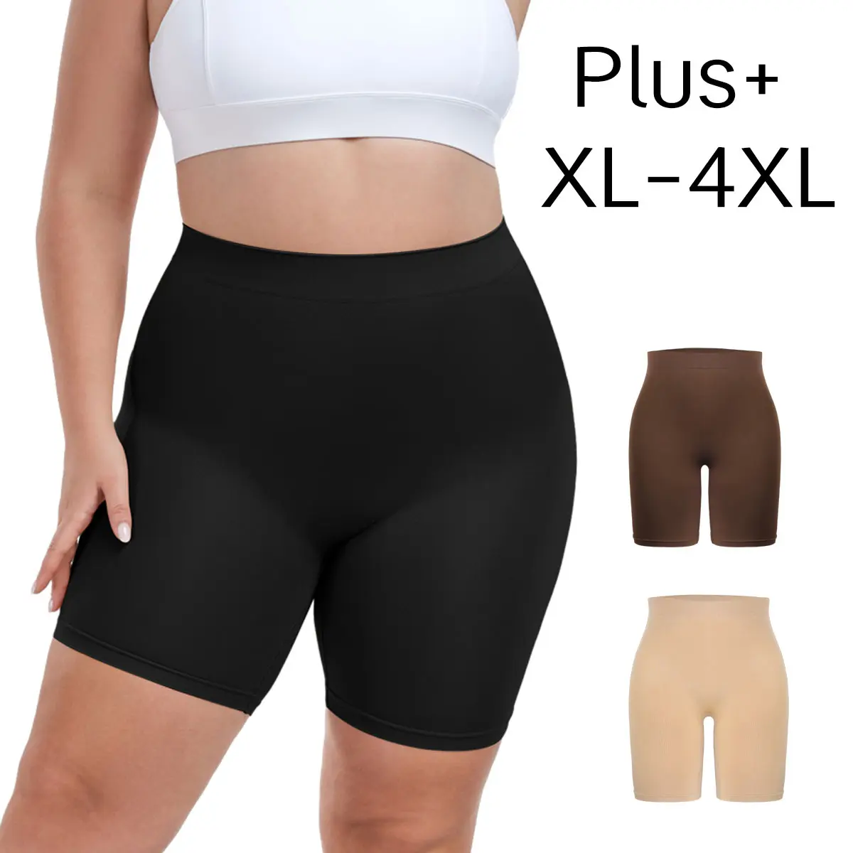 【XL-4XL】Ladies' plus size leggings, sports yoga pants, skin-friendly and breathable, high elasticity, boxer briefs