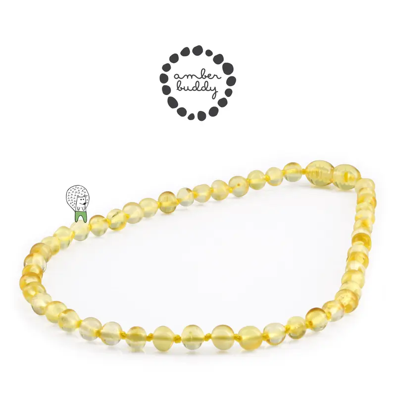 Amber Buddy - XB54Y Kalung dan Gelang Amber bayi 32cm & 14cm. Yellow 2