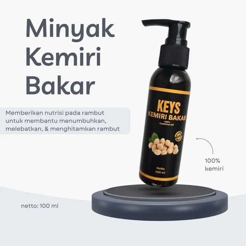 Paket bundling 2 botol Keys Minyak Kemiri Murni & Bakar 2