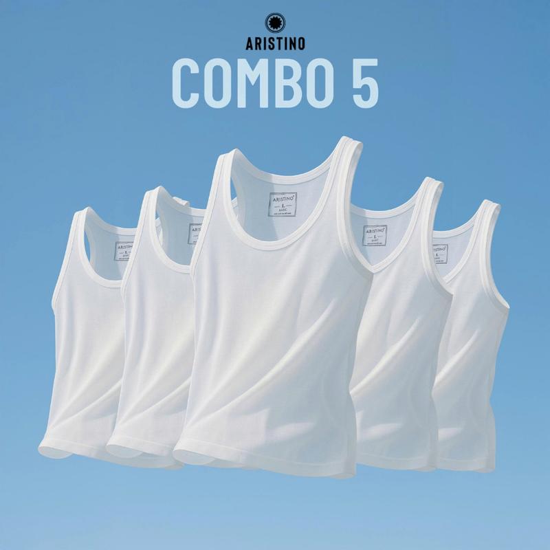 COMBO Áo Ba Lỗ Tanktop Nam Aristino Cotton ATT001EXP