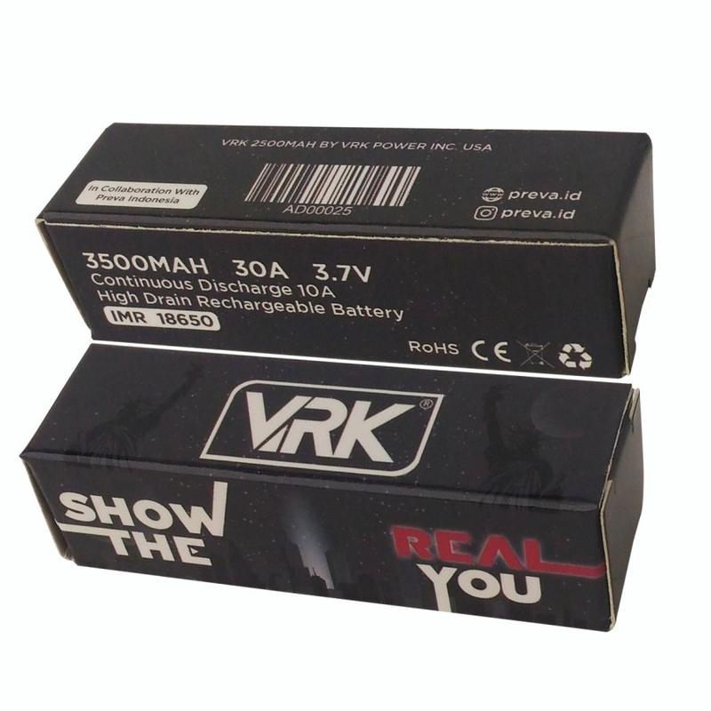 BATERAI 18650 VRK HITAM BLACK 3500MAH AUTHENTIC 0