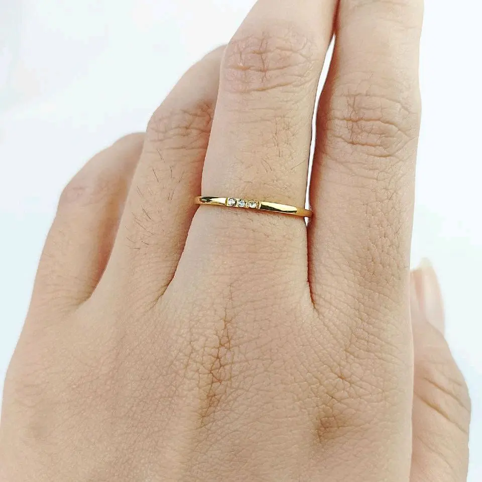 Cincin Titaniun imuut permata 3  | Mutiara Lombok Asli