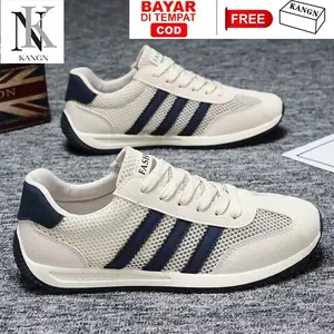 Sepatu Olahraga Ringan & Kasual Soft Sole Forrest Gump untuk Siswa & Pria Trendi Serbaguna Musim Panas 2026 Mesh Bernapas Nyaman Ukuran 37-44 Warna Hitam Putih Shoes - Casual