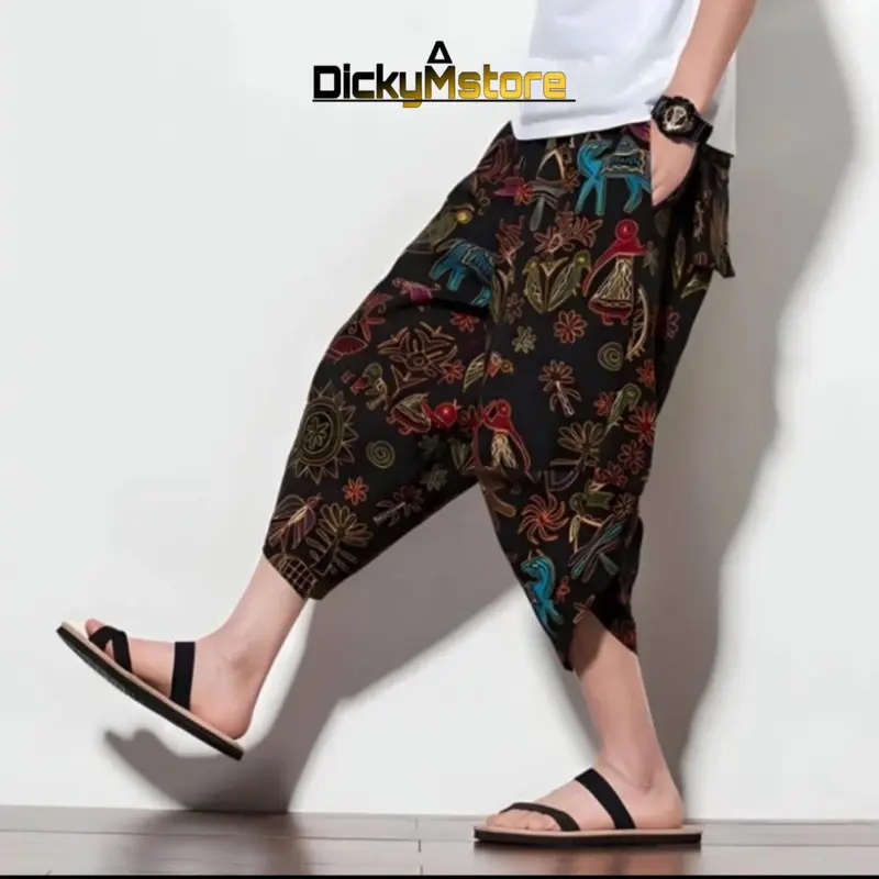 Celana korea style Etnik harem pendek pria dan wanita|| fashion terbaru Korea etnik Bayar di tempat 6