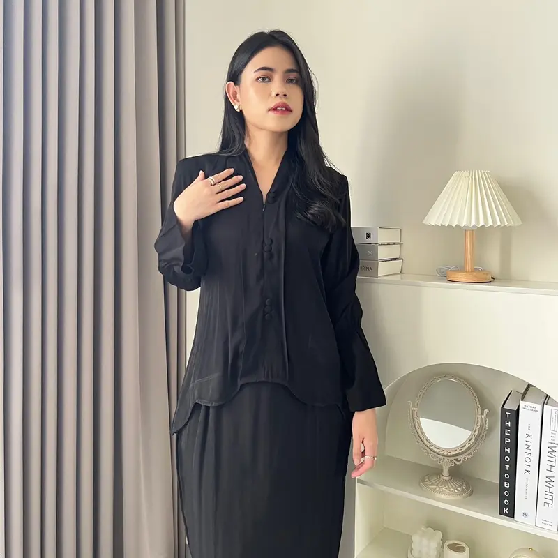 Hoolaqueen - Nameera Set Kurung - One Set Kurung Melayu - Set Rok Baju Kurung Kondangan Dewasa 3