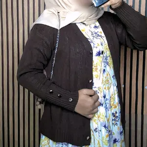 cardigan rajut wanita lengan panjang
