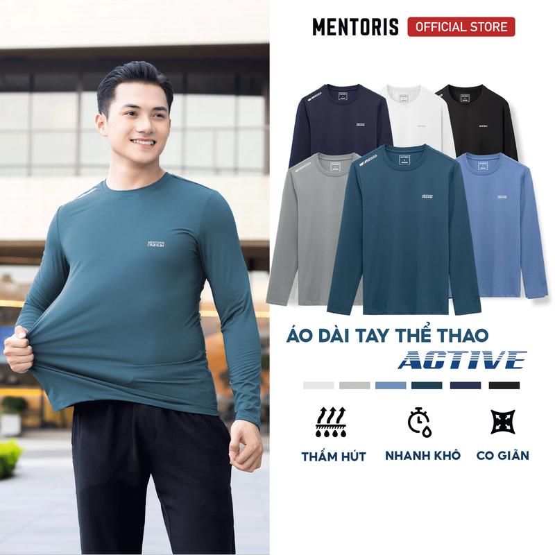 Áo Giữ Nhiệt Dài Tay Nam Mentoris Vải Thun Lạnh Thông Hơi Siêu Mịn Co Giãn 4 Chiều Giữ Ấm Tốt MDT02
