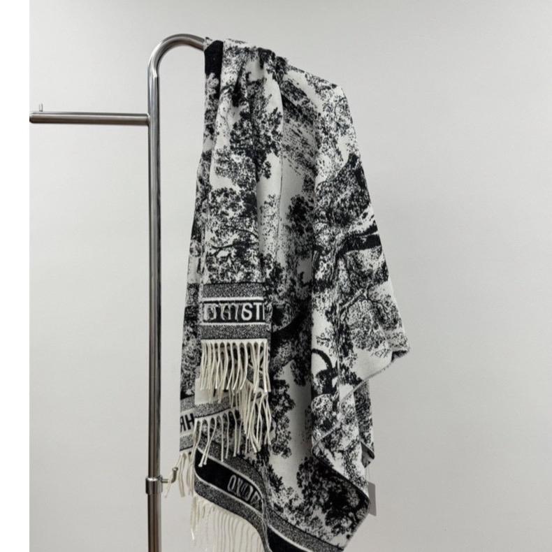 Cao cấp Khăn choàng nam nữ thu đông 2025 kiểu mới giả len lông cừu loại to bản có thể dùng làm áo choàng khăn quàng phong cách Hàn Quốc dễ phối đồ