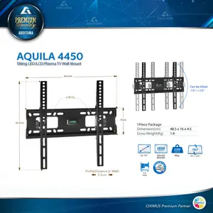 BRACKET TV Tilt LCD LED TV 23 - 55 Inch OXIMUS AQUILA 4450