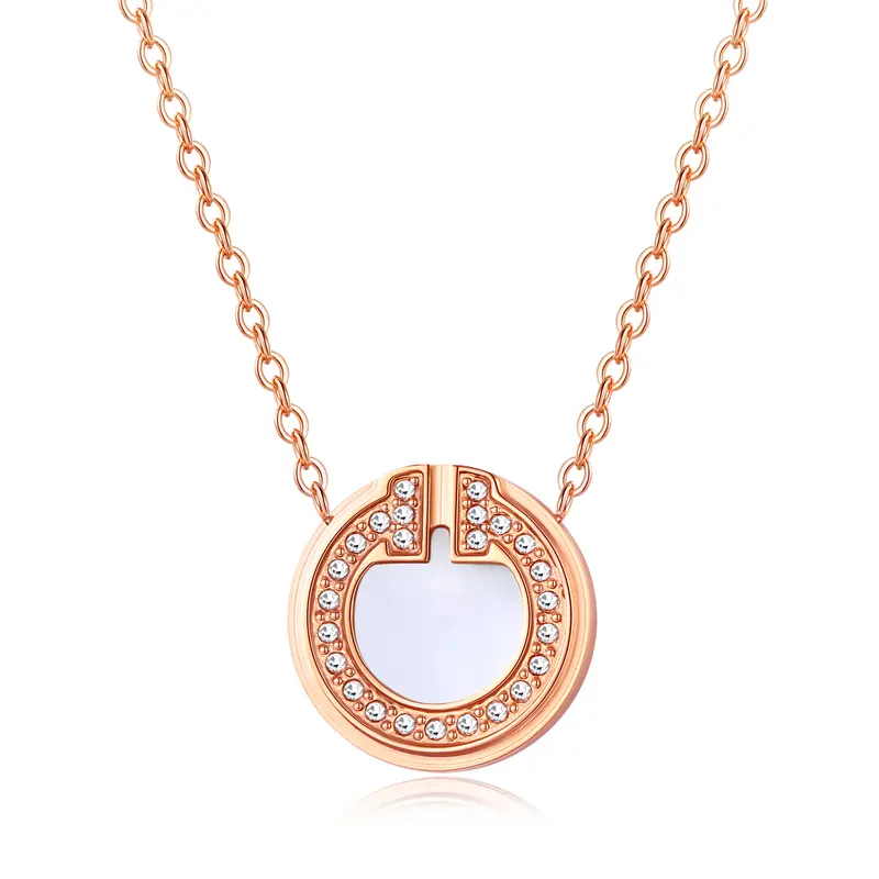 women's necklace  honeycomb Inlaid zircon fashion jewelry