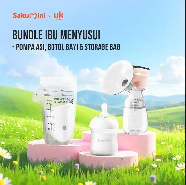 Gambar STOCK TERAKHIR HARI INI !!! Paket Murah Busui Ibu Menyusui Sakumini (Pompa Asi Ibu Elektrik , Botol Susu Bayi  120ml, Kantong Asi 30pcs) dari Sakumini Official Store Kab. Tangerang Tokopedia