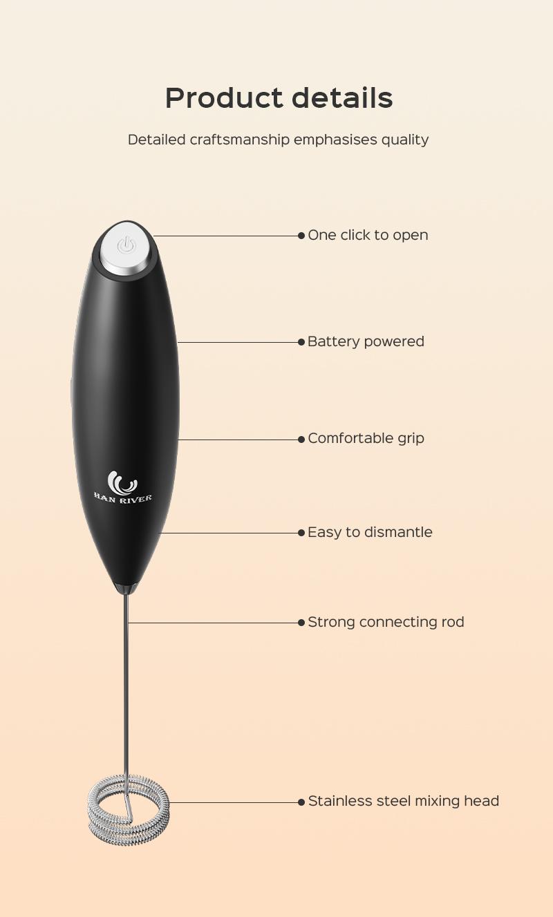 Product Introduction of 【Popular product】HAN RIVER Egg beater,cream coffee roasting mixer, egg beater,150W Power 12