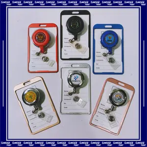 Custom Logo Gantungan Yoyo Id Card Chrome + Tempat/Holder Id Card Aluminium