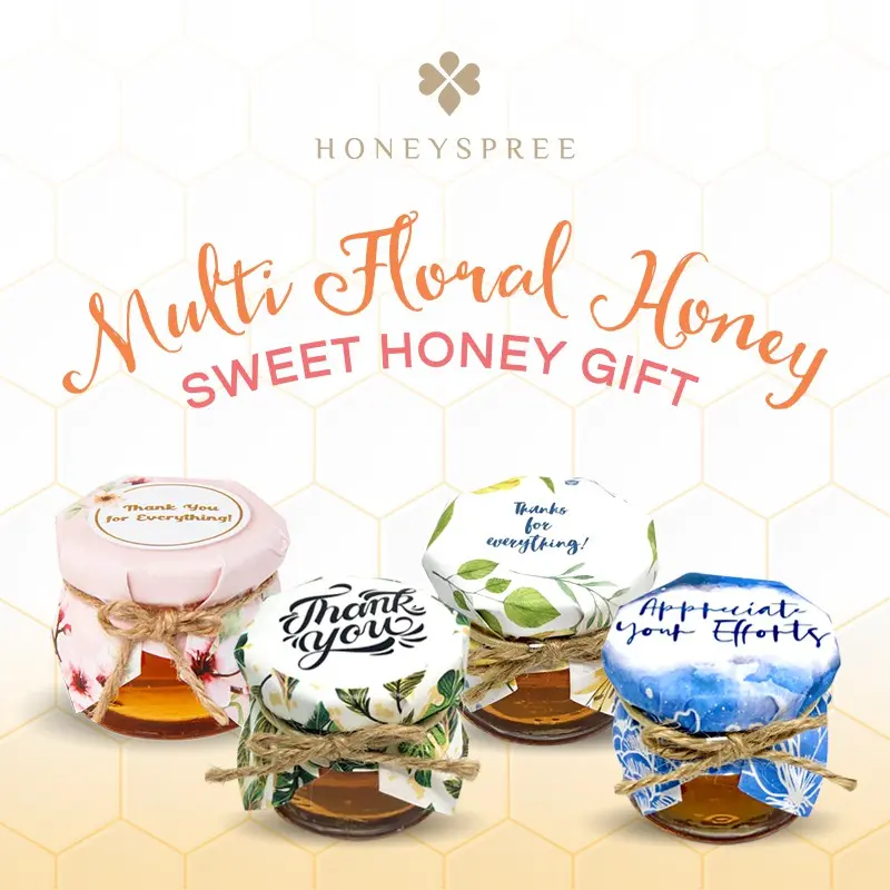 HoneySpree Mini Honey Jar | Thank You Gifts for Different Celebrations and Occassion