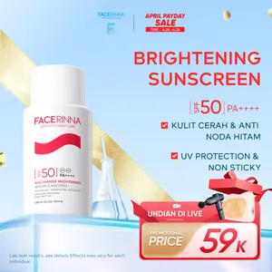 Facerinna Niacinamide Brightening Serum Sunscreen SPF 50 PA++++ 30ml/50ml | Proteksi UV  Daily UV Defense Chemical Sunscreen Wajah Sunblock