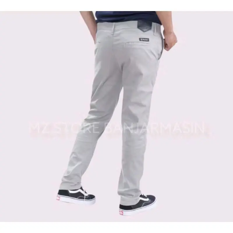 Celana Chino Panjang Slimfit Pria Hitam Abu Moca Cream Bahan Lentur Enak Dipakai Jalan Formal dll Santai Dewasa Distro 2