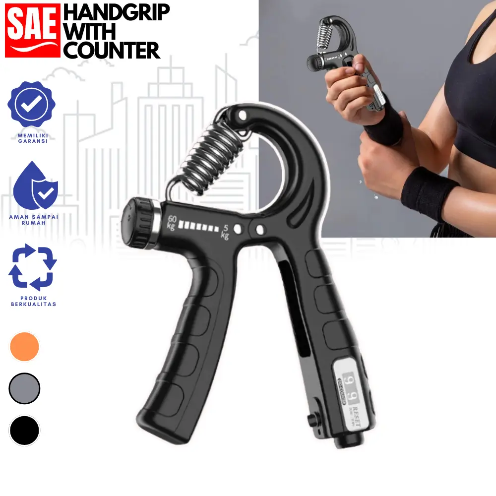 SAEID - PROMO  Handgrip Hand Grip 5-60 Kg Alat Bantu Fitness Otot Lengan Portable 011-3