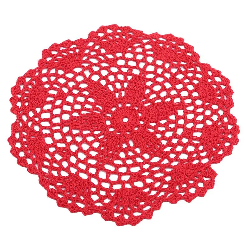 Đệm lót chậu trang trí, đan, tròn, làm bằng len, miếng đệm nhiệt, coaster, để trang trí