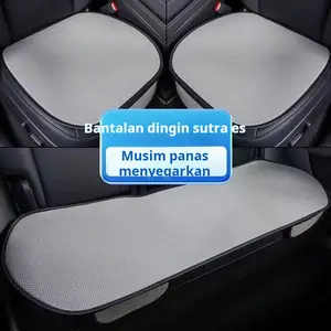 Mobil depan dan belakang ventilasi kursi bantal, pendinginan es kursi bantal empat musim umum, mobil kursi bantal empat musim umum, ventilasi es kursi bantal tiga bagian set, jaring sel, anti-slip tahan pakaian kursi bantal