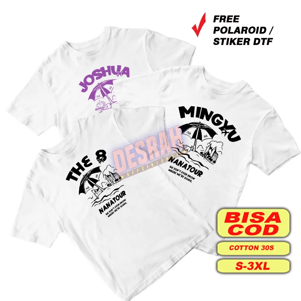 kaos korean kpop seventeen NANA TOUR versi pantai ITALY Sablon Digital