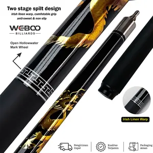 [Premium Carbon Fiber Cue] Carbon Fiber Premium Billiards Cue - 12.5mm Tip China Dragon Split Design Pool Cue - 19oz 20.5oz Suitable for any Occasion