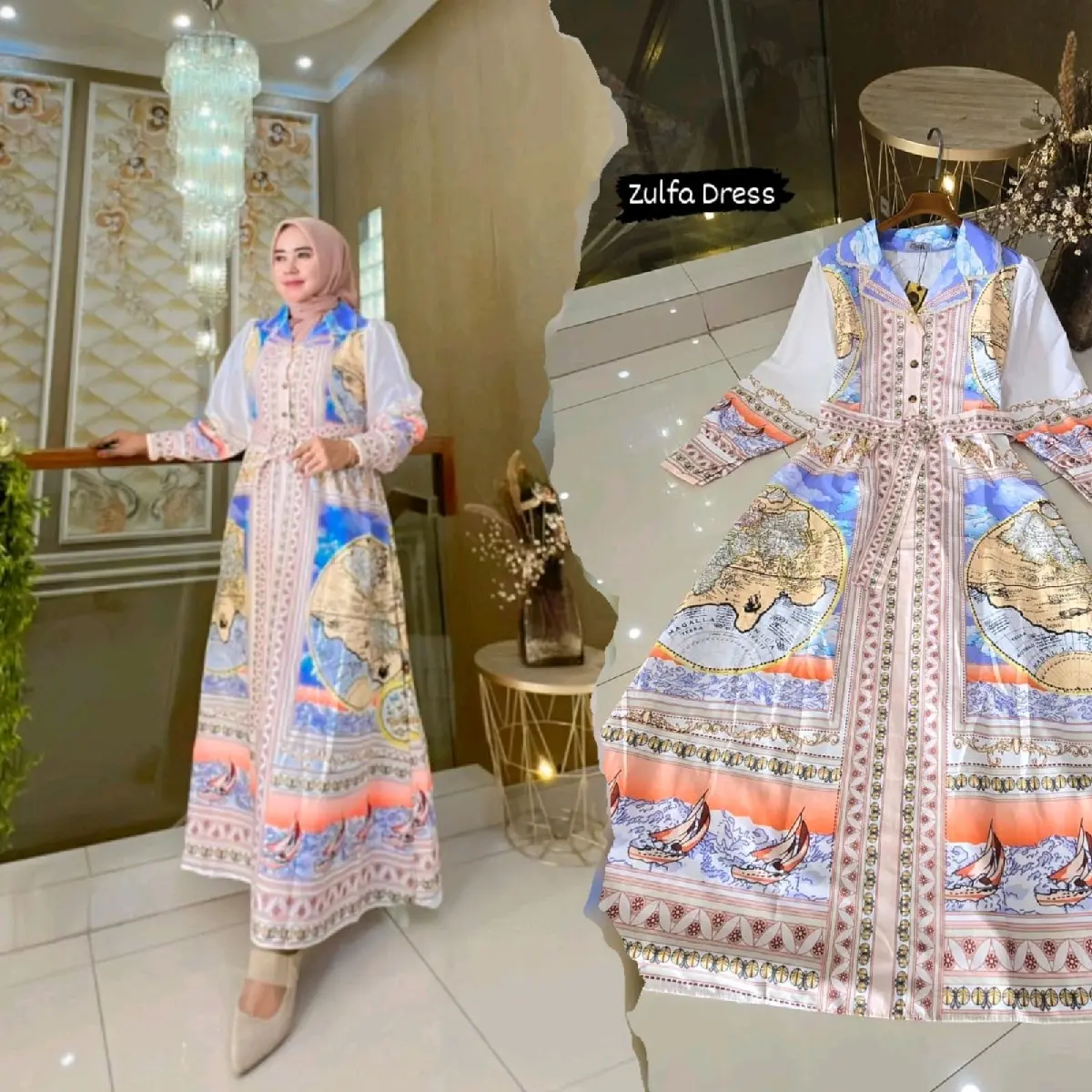 Zulfa Dress Katun Hokaido Impor