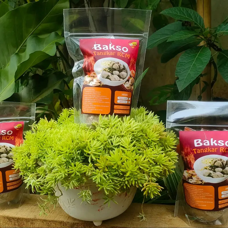 Bakso RCM varian Isi & Urat Daging Sapi Ayam - 4 Bakso Kecil - Goreng, Cikur, Bawang, Frozen, Cuanki, Cabai, Air, Minyak, cabe Bubuk 3