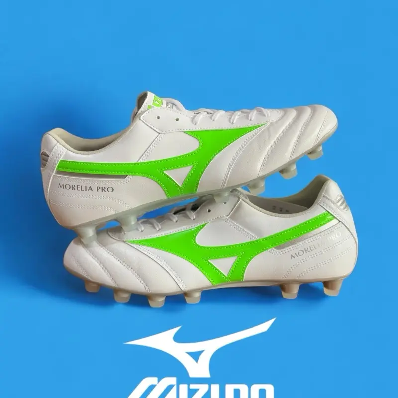 SEPATU BOLA MIZUNO MORELIA ll PRO WHITE GREEN Boots 3