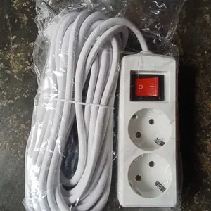 VISERO/MYLED/SUNSAFE Stop Kontak/Terminal 5 Lubang Kabel 10M dengan Switch On/Off SNI Kabel Asli Tembaga Tahan Panas Kuat Tahan Lama