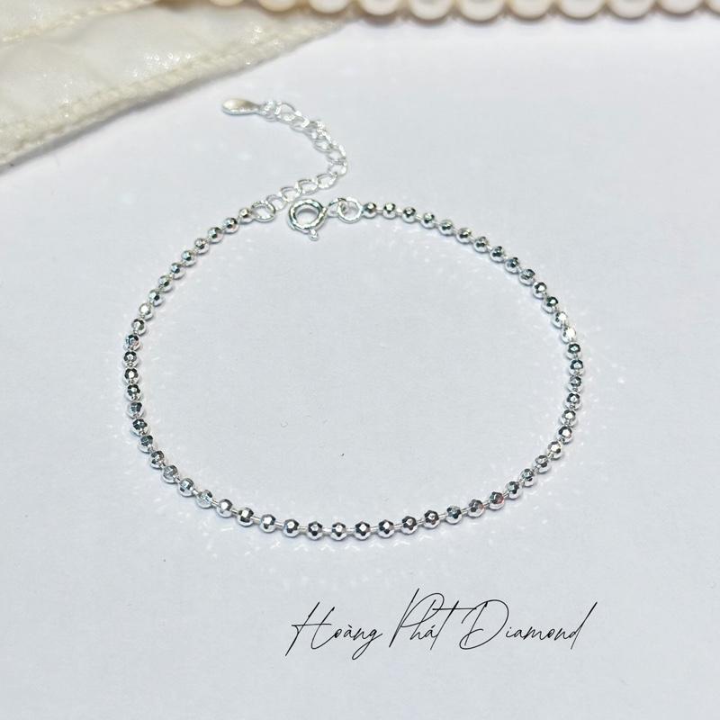 [ Hoàng Phát ] Phụ Kiện Lắc Chân Bạc Ý 925 Bi Tròn Chạm Máy 2li Kiểu Dáng Basic Thời Trang Nam Nữ (LC64) KHÔNG XI KIM