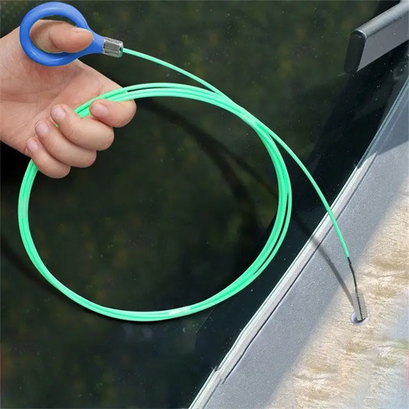 Car Drain Dredge Cleaning Scrub Brush Auto Sunroof Long Hoses Detailing Cleaning Tool Spiral Cleaning Brush Drain Cleaner