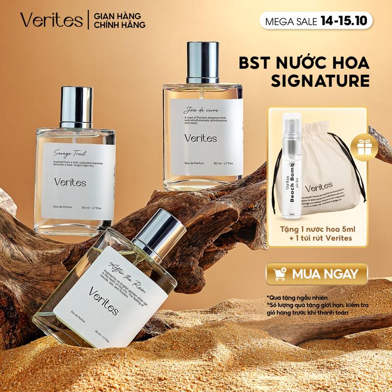 Bộ sưu tập Signature 5 hương nước hoa VERITES fullsize 50ml/chai Cosmetic Perfume