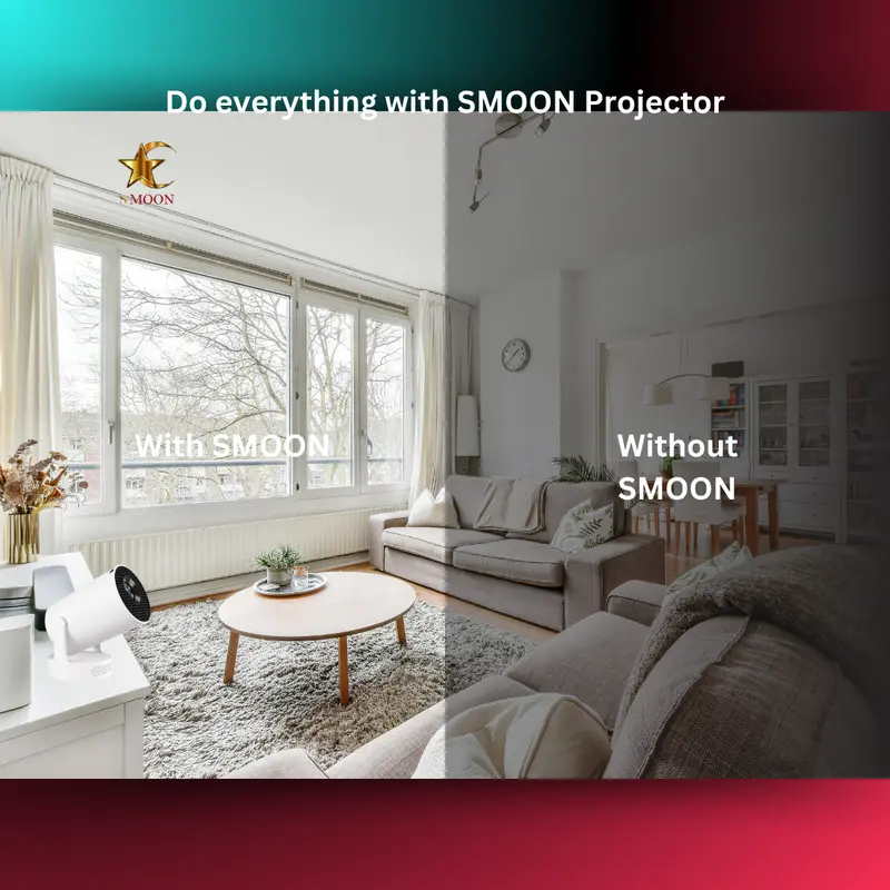 SMOON300 ULTRA SMART PROYEKTOR LCD TV - INCLUDE HDMI - INCLUDE SPEAKER -  GOOGLE STORE - ANDROID - NETFLIX - YOUTUBE - WIFI - 220 ANSI - INTERNET - 720P 8