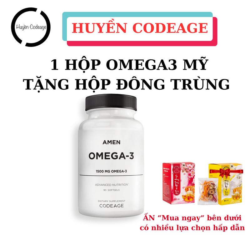Viên nang OMEGA 3 Codeage 1500mg từ dầu cá cơm - Hỗ trợ Sức khỏe tim mạch, não bộ - HUYỀN CODEAGE