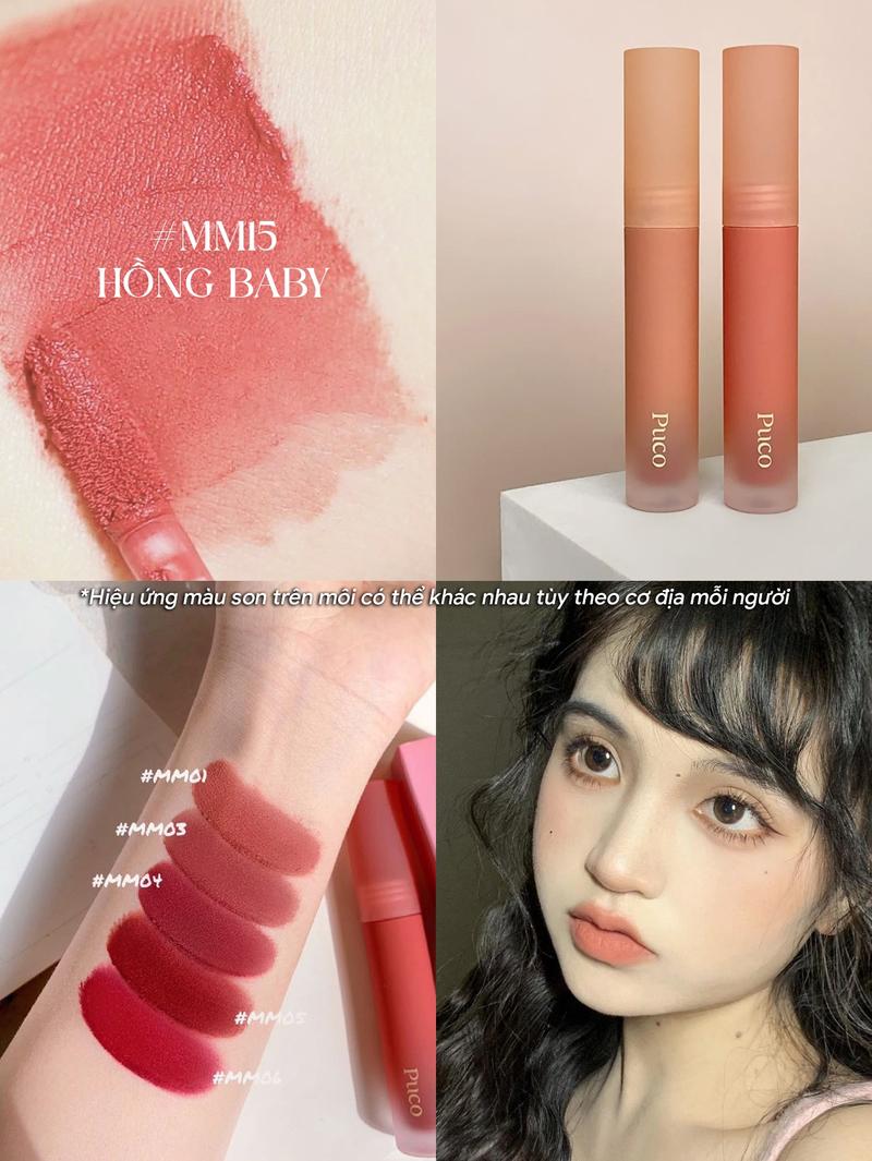 Product Introduction of PUCO Box 10 Son Kem Bơ Custard Lip Mud Túi Mù xốp, mịn, mướt không khô môi, lên màu chuẩn giúp làm đầy rãnh môi 2.5g 18
