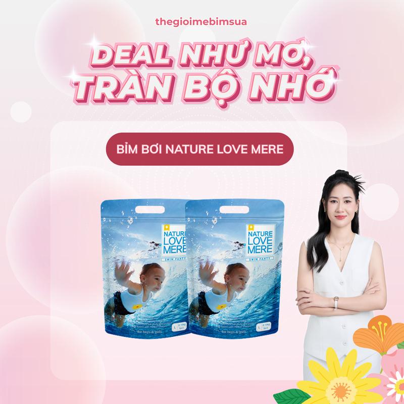 TGMBS Combo 2 bịch Bỉm bơi Nature Love Mere nội địa Hàn Quốc Size L và XL cho bé