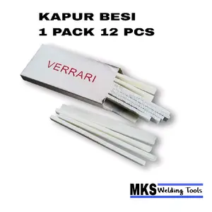 1 PACK 12 PCS | Kapur Besi Putih | Pensil Kapur Tulis Plat Besi