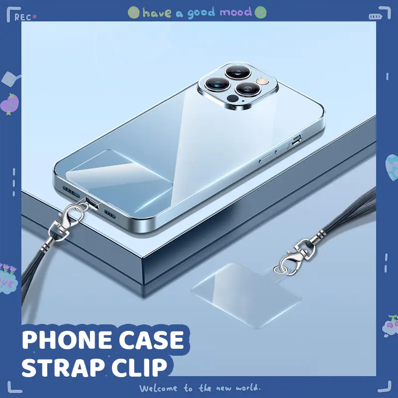 Mobile Phone Case Crossbody Lanyard Tether Tab Transparent Patch Fixed Back Sticker