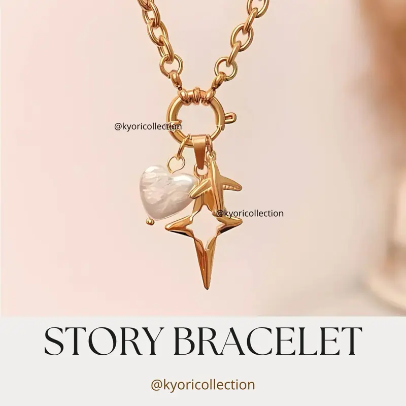 Kyori Collection - Story Bracelet - Gelang Rantai Charms Titanium Anti Karat