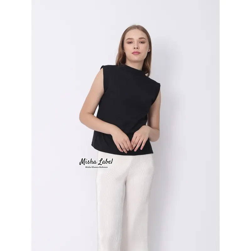 (PREMIUM) Inner Tanpa Lengan Bahan Knit Mango Premium By Misha Label 5