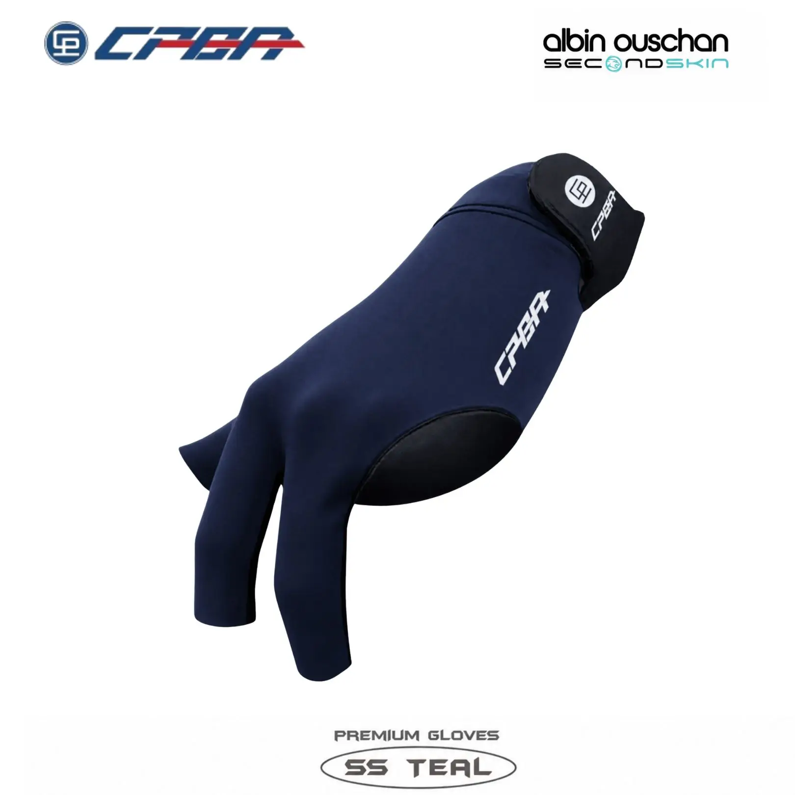 CPBA Sarung Tangan Billiard Pro Glove Open Finger 3  Jari Kiri Model Baru Bahan Spandek A 1 Ball Nyaman untuk Snooker All Size Premium Gloves SS Teal Bola Outdoor