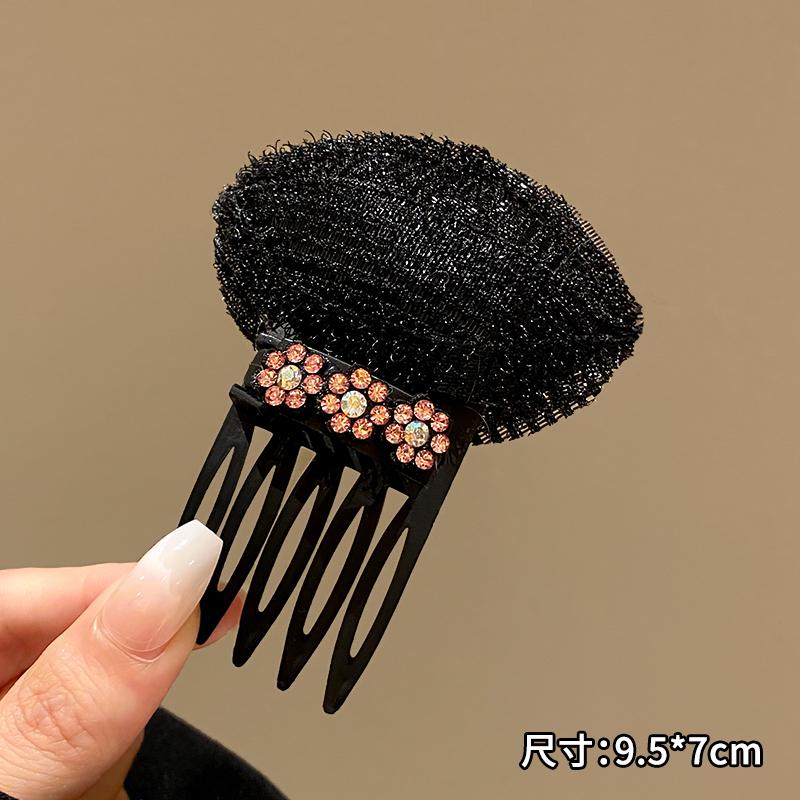 Product Introduction of Girls and Girls Fluffy Sponge Mat Hair Styling Sponge Mat Forehead Clip Princess Rhinestone Flower 10
