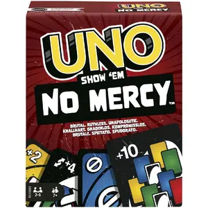 Uno No Mercy Kartu Permainan Brutal Ruthless Unapologetic untuk 2-6 Pemain Permainan Kartu Intens dan Kompetitif Card