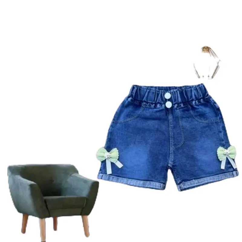 2 pcs celana jeans anak usia 1-5 tahun Perempuan Denim 6