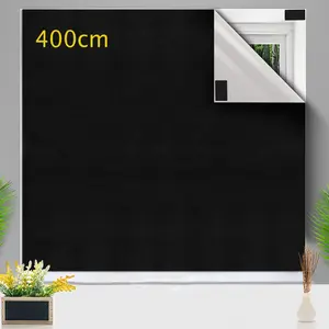 100 Blackout Window Cover Darkest Light Block Black Shade Privacy Film Anti Look   Tint Glass Cloth Curtain Bedroom