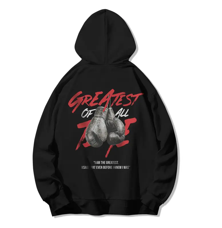 Hoodie Jumper Stars Boxing Series Muhammad Ali The Greatest Distro Sablon Premium Fleece 280gsm Pria & Wanita Size M-XXXL 0