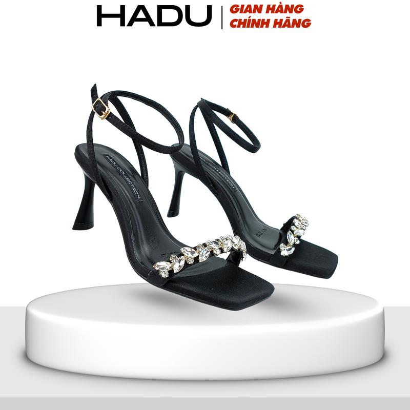  Giày Cao Gót 7P Quai Ngang Đính Đá HADU M7129 Kiểu Dáng Sang Trọng Chất Liệu Cao Cấp BH 12T DéP Nữ Cao Su Sandal Shoes Jean Đế Bằng Jean Đế Bằng 