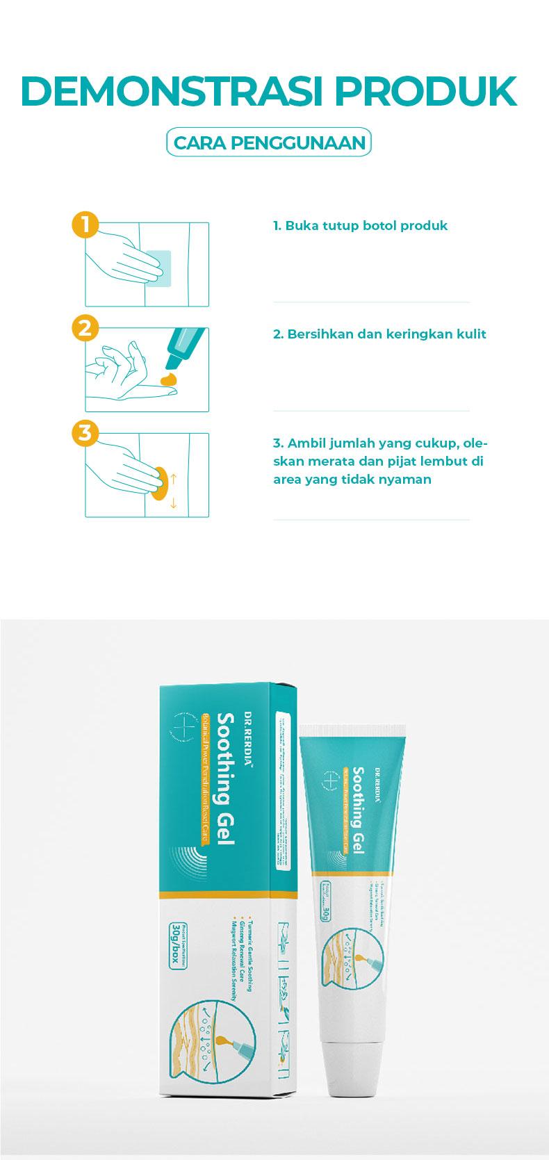 [Stok Tersedia] DR.RERDIA Gel Soothing dengan Ginseng, Jahe, dan Artemisia – Perawatan Lembut untuk Kaki Anda
